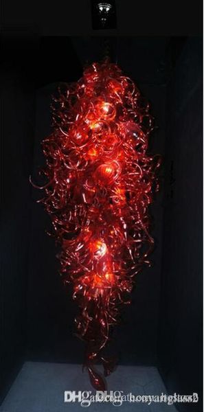 

modern style hand blown glass chandeliers modern red designer ac 110v-240v art chandeliers with ce ul certificate