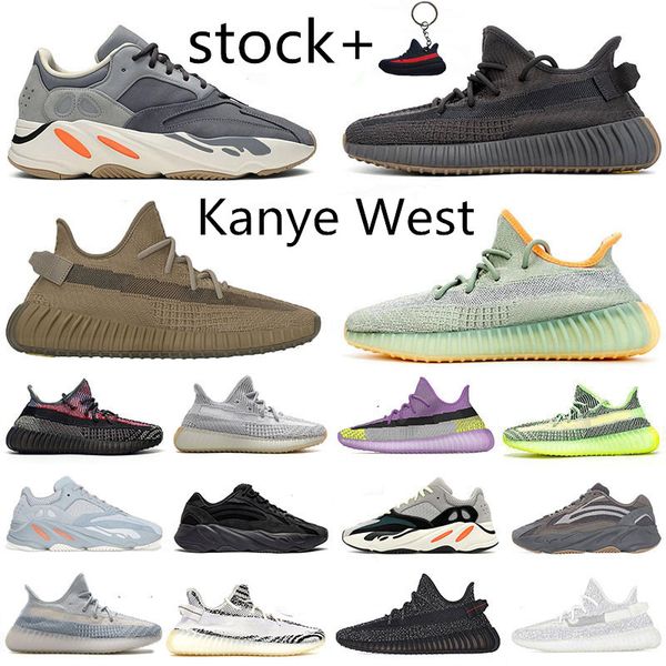 

2020 new kanye west cinder earth 700 desert sage running shoes magnet yecheil hospital blue cloud white black reflective sports sneakers, White;red