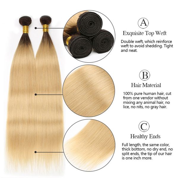 Rxy Ombre 613 Honey Blonde Bundles 1b 613 Ombre Straight Human