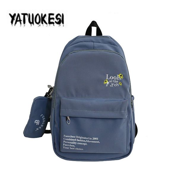 

waterproof nylon backpack women korean cute kawaii travel school backpack black anti-thief for school teenagers girls