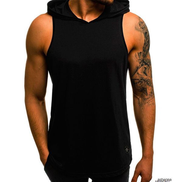 

mens designer t shirt men sports leisure male slim fit breathable waistcoat sleeveless vestkdbtnwrzh, White;black