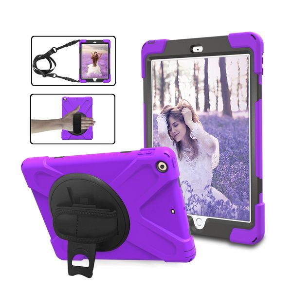 

suitable for 9.7 inch tablet computer 2017 2018 ipad leather shock-proof protective case pu whole body pc silicone protective case