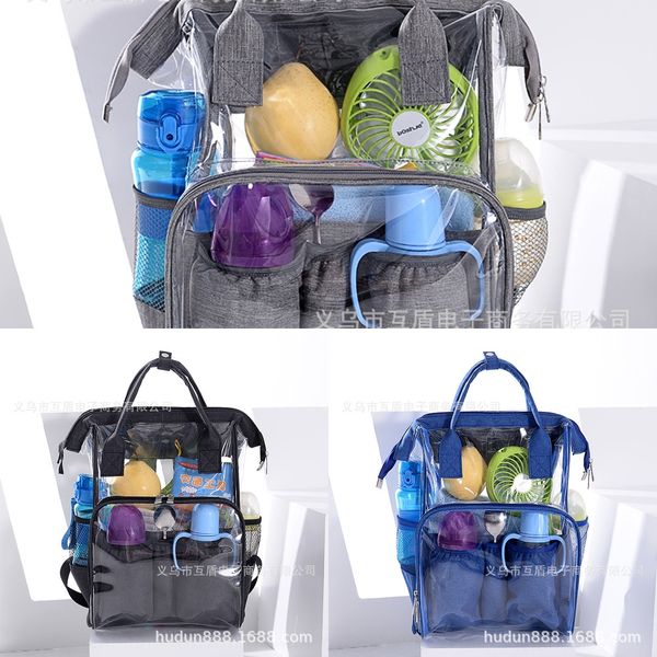 

8mqlz 2019pvc transparent and baby 2019pvc transparent mother's backpac portable maternal and infant double shoulder portable multifunc
