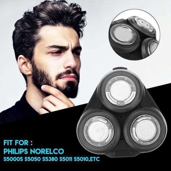 

replacement shaver head for philips norelco s5000s s5050 s5380 s5011 s5010 shaving blade head electric shavers steel plastic