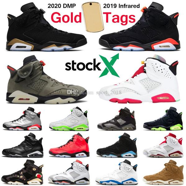 

2020 dmp 6 6s hare stock x jumpman men basketball shoes travis scott psg infrared athletic outdoor mens trainers sports sneakers size 7-13