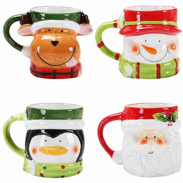 

christmas ceramic coffee mug 3d santa claus creative cartoon milk breakfast cup christmas gift new 2018