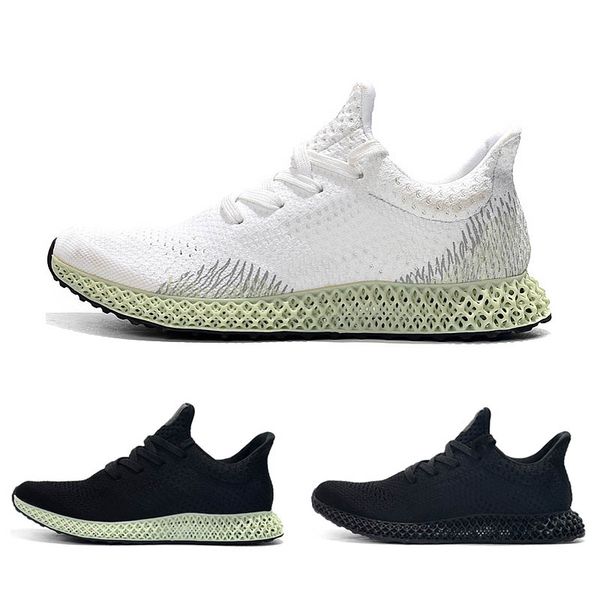 

Новые Futurecraft 4D Мужчины Черно-Белые Спортивные Туфли Модельер Alphaedge Эш-Грей Оникс А