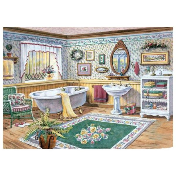 

paintings full square/round drill 5d diy diamond painting bathroom bathtub pattern embroidery cross stitch rhinestones 3d home decor by550