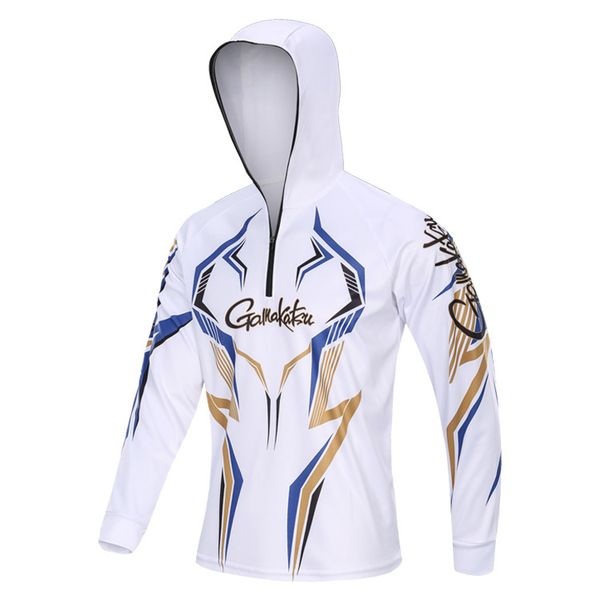 

new 2019 outdoor sport fishing clothing breathable fishing hiking shirts mens quick dry hooded wear outdoor-camping, Gray;blue