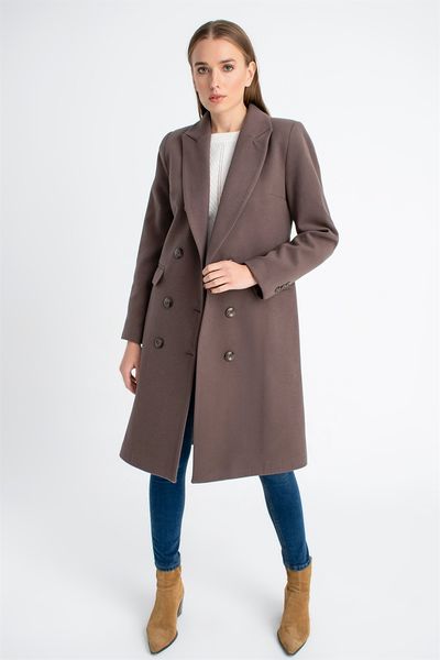

z6620 dewberry woman coat -mink, Black