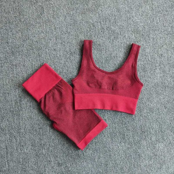 

yoga set sports suit seamless female workout clothes elasticity tight support sports bra&high waist gym shorts women sportwear, White;red
