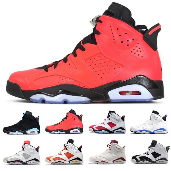 

2019 6 6s Black Infrared Basketball Shoes Mens Carmine Gatorade Green Tinker UNC Black Cat Men Designer Trainers Sneakers Size 40-47
