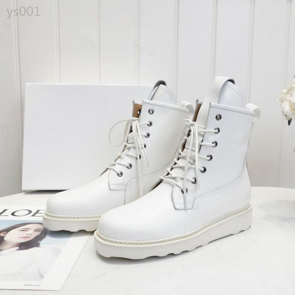 

2020 autumn and winter new white martin boots female british style retro wild thick bottom round head comfortable motorcycle boots, Black
