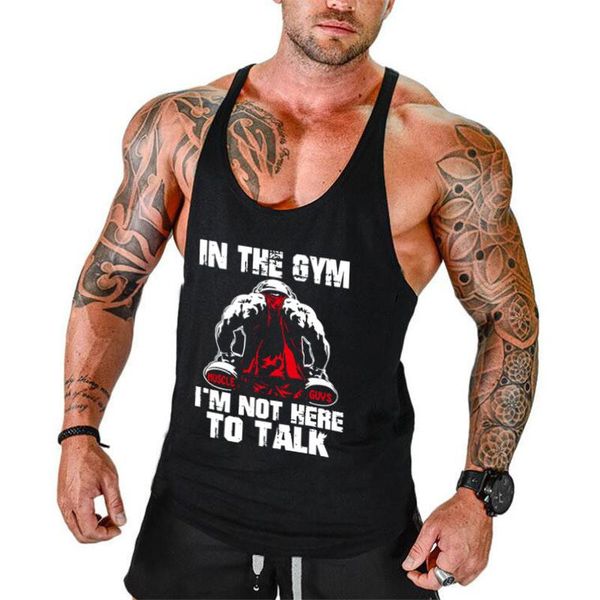

mens designer letter printed vest active crew neck h back tank casual solid color vest, White;black