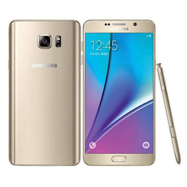 100 % Original Samsung Galaxy Note 5 N920A/T 5,7 Zoll Octa Core 4 GB RAM 32 GB ROM 16 MP 4G LTE generalüberholtes Telefon DHL