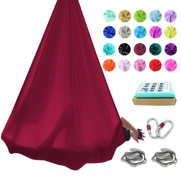 

предшествующий уровень fitness aerial yoga гамак 5mx2.8m полный комплект воздуха гамак 100% нейлон цепи и карабины