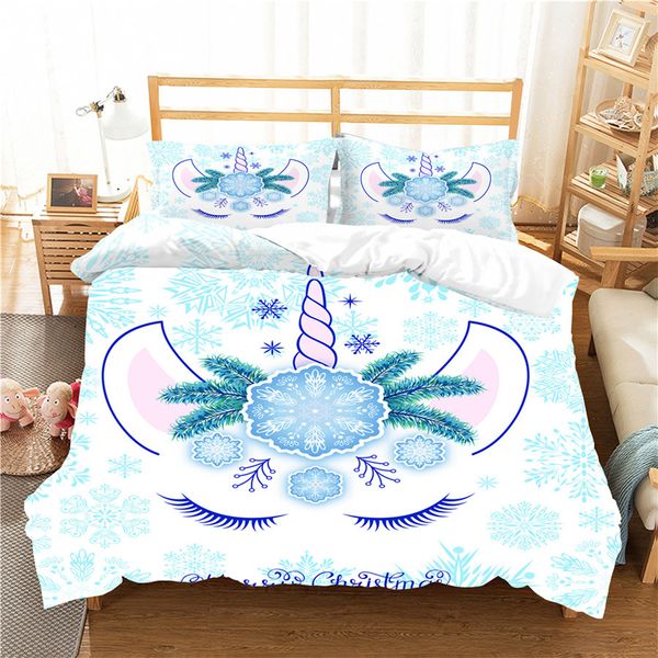 

a bedding set 3d printed duvet cover bed set cartoon unicorn home textiles for adults bedclothes with pillowcase #djs59