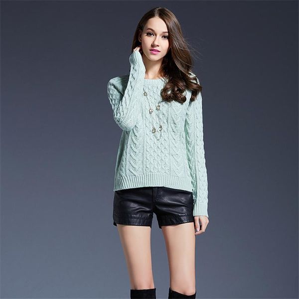 

autumn women floral sweaters thick long sleeve neck knitted sweater casual pullovers solid color elegant slim pullover warm size, White;black