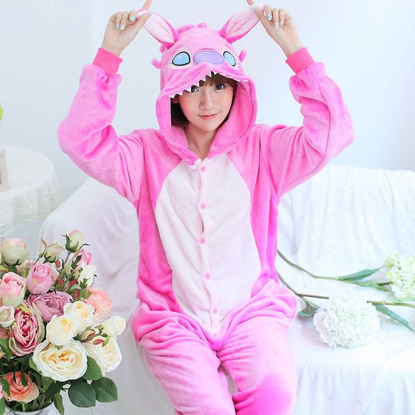 

2018 women pajamas sets flannel hooded cartoon animal sleepwear homewear kugurumi pajama home clothes for men women, Blue;gray