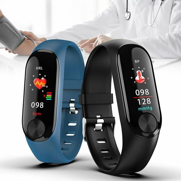

color screen smart bracelet heart rate fitness tracker bracelet waterproof for woman smart wristband, Slivery;brown
