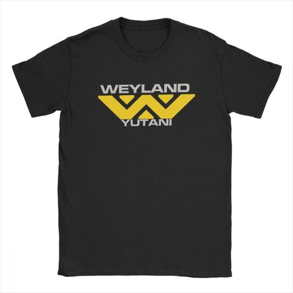 

men t-shirts aliens nostromo building better worlds vintage cotton tees weyland yutani corporations corp t shirts, White;black