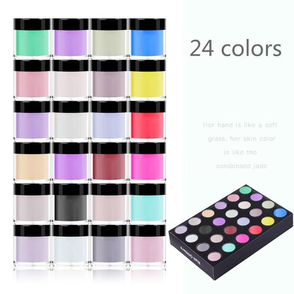 

12/18/24pcs nail art glitter set holographic pigment powder mix pigment powder sculpting acrylic nail dipping