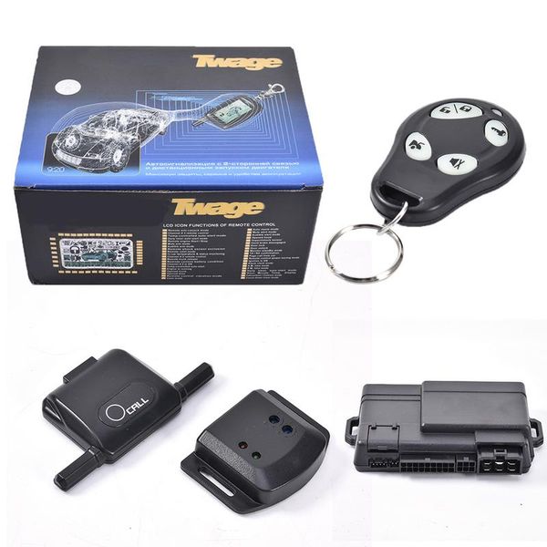 

dropshipping two-way car burglar alarm keychain rc anti-theft system russian version car alarm system for ai fun