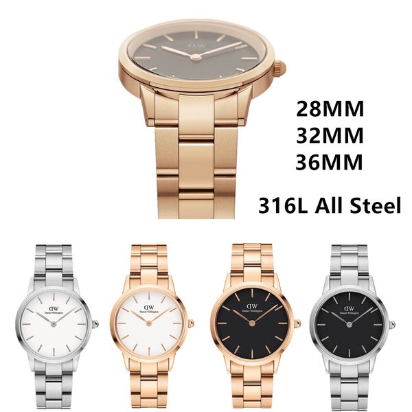 

New luxury daniel quartz watche 36mm men fa hion watch 28 32mm women 316l teel brand imple watche lady relogio montre with original box