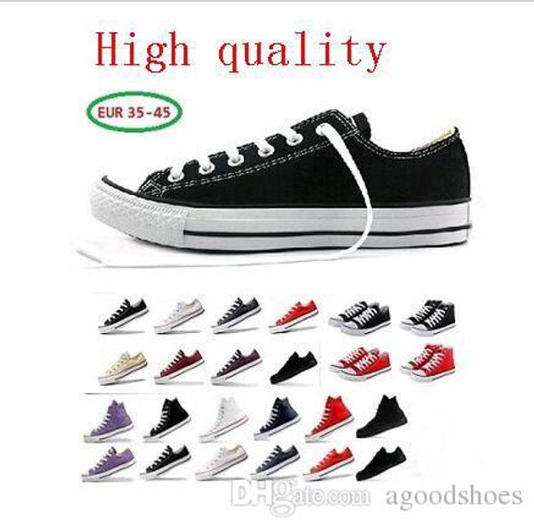 

factory price femininas canvas shoes women and men high low style classic canvas shoes sneakers canvas shoe big size35-46, Black