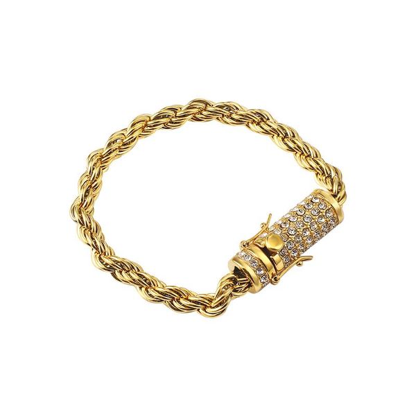 

ch-907 bracelet bangles 316l stainless steel for men's women fashion twisted chain bracelets jewelry accesories, Black