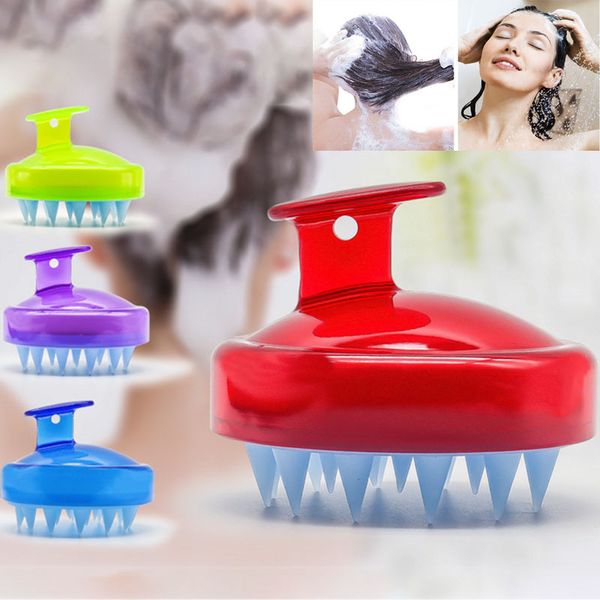 

shampoo scalp massage brush comfortable silicone hair washing comb body bath spa slimming massage brushes personel health an2886