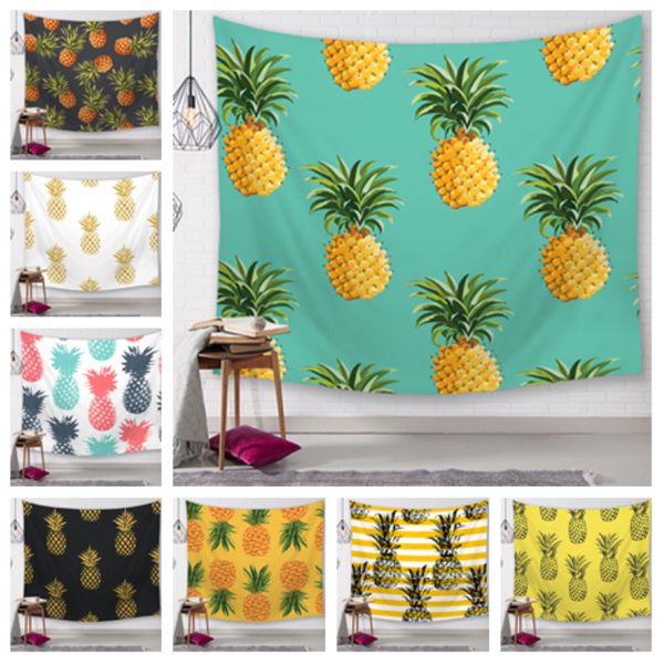 

25 styles pineapple series wall hanging tapestry digital printed beach towels bath towel home decor tablecloth outdoor blankes t2i5156