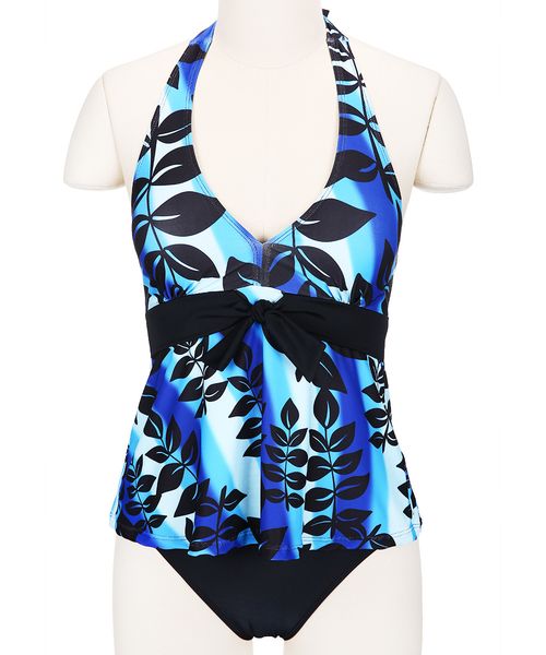 

new suit bikini printing conservative belly-covering strap split swimsuit cross-border wholesale swimsuit, White;black