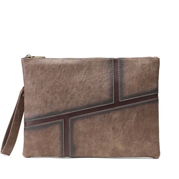 

2019 новый ретро мужчины и женщины клатч бизнес случайный мешок конверт пакет файл сумка дизайнер шить старый кошелек crossbody сумки