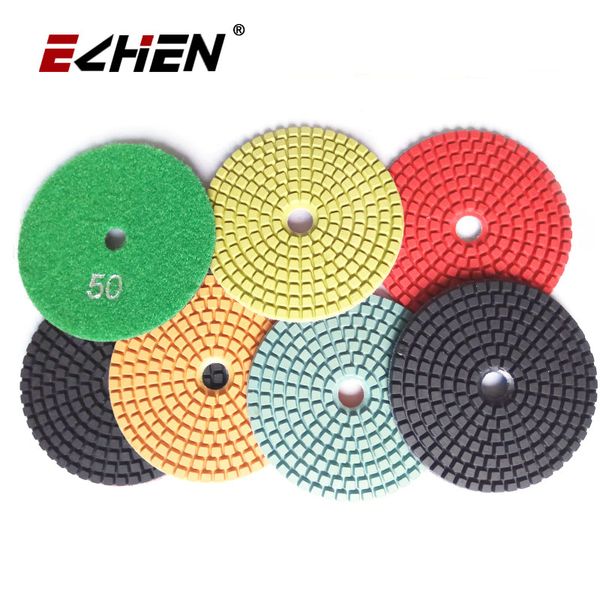 

7pcs/set 4"diamond polishing pad 4 inch wet granite stone marble sanding disc angle grinder 100mm