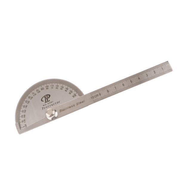 

stainless steel rotary protractor angle rule gauge machinist tool 0~100mm