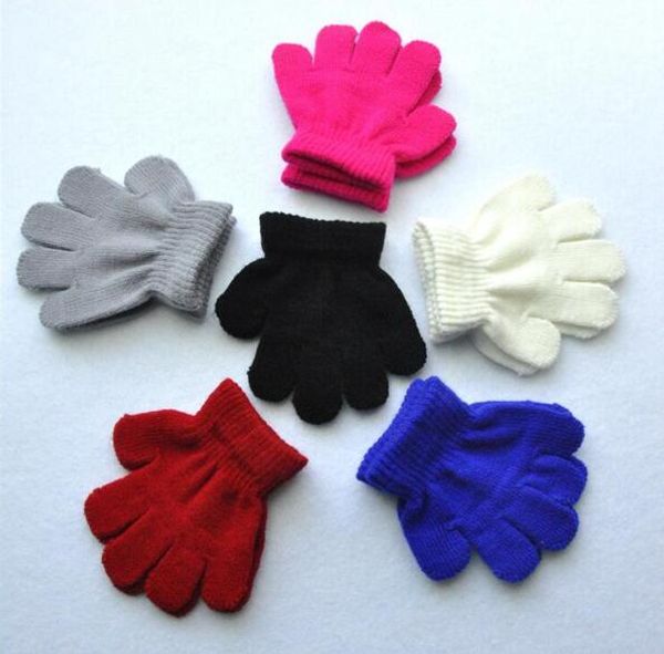 

winter knit glove finger baby mitten boys girls gloves for newborns baby toddler warm gloves childre kids elastic winter gloves gifts, White