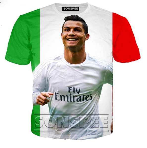 

3d print movies football ronaldo t shirt streetwear men women fashion t-shirt ronaldo harajuku shirts homme tshirt harajuku q1201, White;black