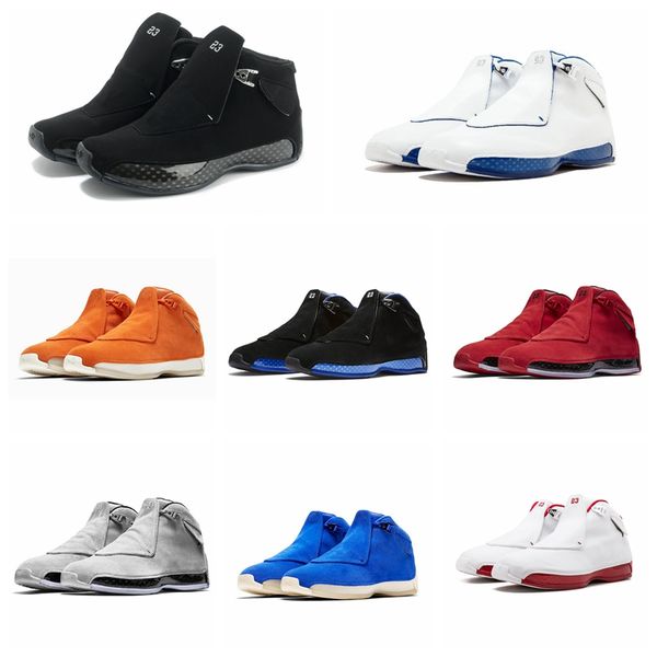 

2019 18 18s mens basketball shoes cool grey toro og asg black white red bred royal blue sports sneakers trainers outdoor designer shoes