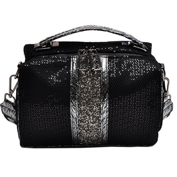 

new 2019 broadband boston women's bag european sequins handbag messenger bag pillow