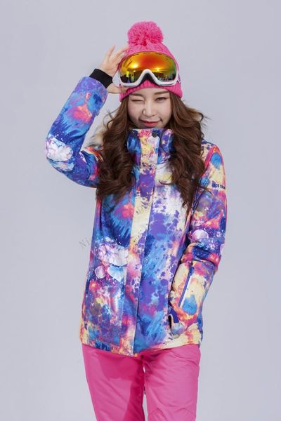 

gsou snow women ski jacket thermal jacket windproof waterproof super warm outdoor sport wear skiing snowboard clothing female