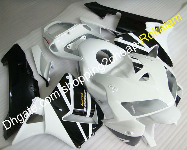 Acessórios para Moto para Honda CBR600RR F5 2005 2006 CBR 600 RR 600RR CBR600 RRF5 05 06 Fairing de motocicleta preto branco (moldagem por injeção)