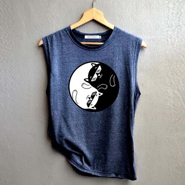 

women's print vest casual loose sleeveless tank sport pullover tunic ropa de verano mujer 2020 dos nu femme ete roupas, White