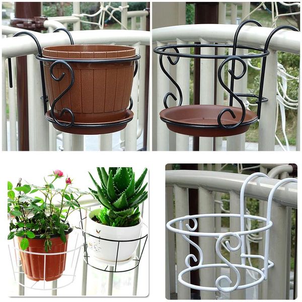 

hanging flower frame for outdoor fence decor flower pot hanging racks flowerpot racks balcony home garden decoration
