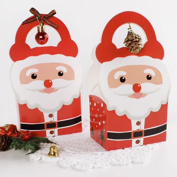 

christmas decorations for home christmas eve packaging gift box spot gift packing santa claus handbag bag with handles 20pc