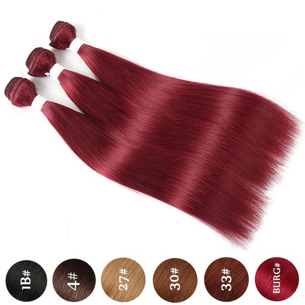 

brazilian human hair weave bundles 3pcs/lot straight hair bundles double drawn pre-colored indian malaysian peruvian virgin human hair weave, Black