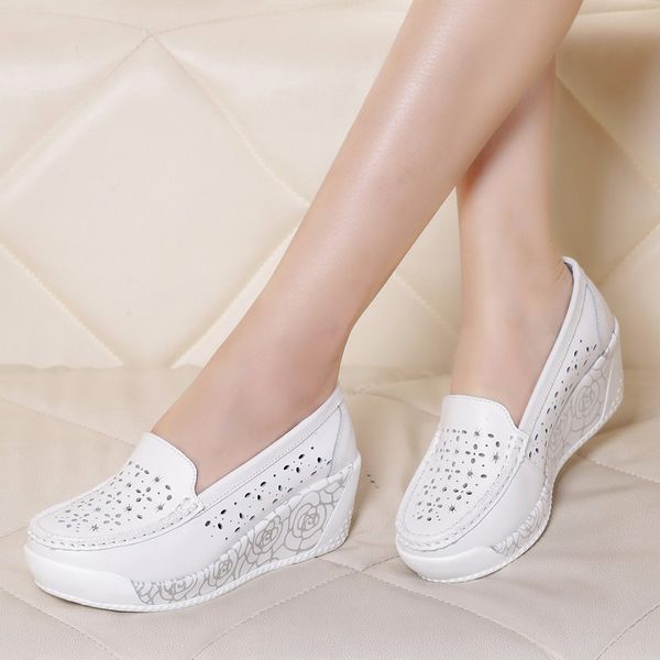 

flats casual slip on loafers women shoes leather comfortable soft bottom flat shoes vintage style women footwear, Black