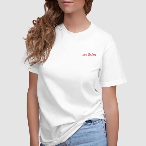 

summer new save the bees women t shirt хлопок причинная карманный печати футболка ulzzang harajuku топы женская одежда drop доставка, White