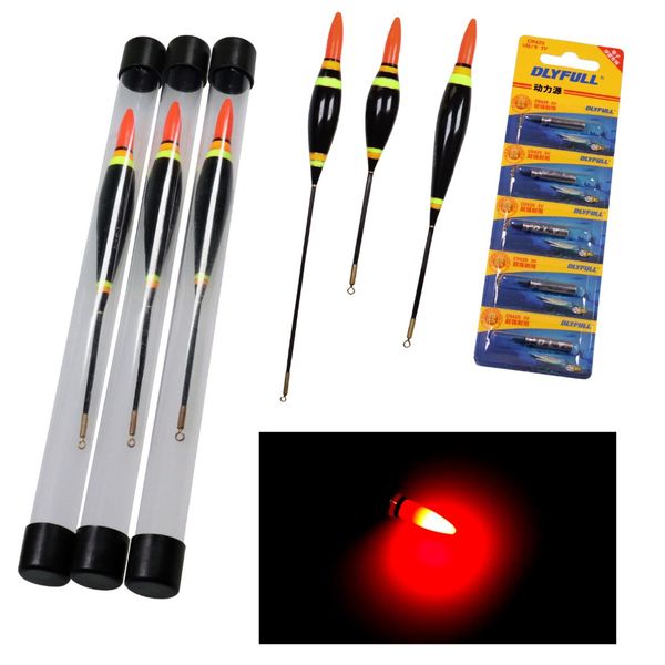 

1pcs electronic led fishing float bobbers with battery 3.5g 4g 6g 10g night fishing float vertical buoy floating floats pesca