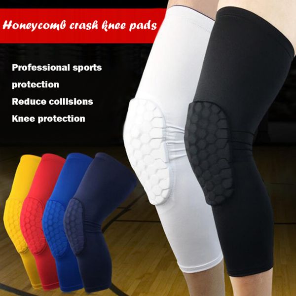 

1 pc honeycomb sports safety tapes volleyball basketball kneepad compression socks knee wraps brace protection knee pad wbl, Black;gray